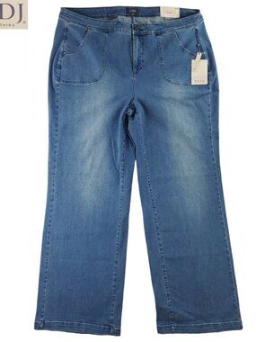 NYDJ Jeans Teresa Wide Leg Utility Denim Stretch Women's "20W" 42x33 NWT